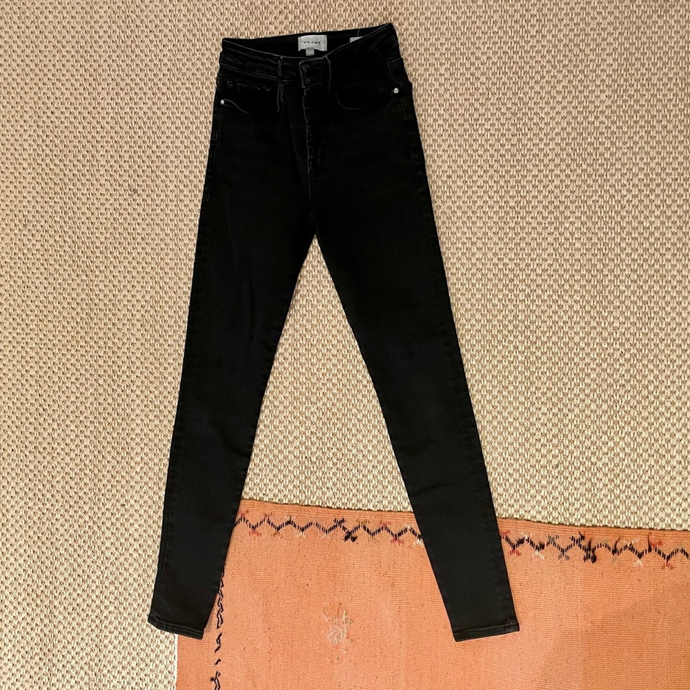 Frame Le One Black Skinny Jeans Size 1